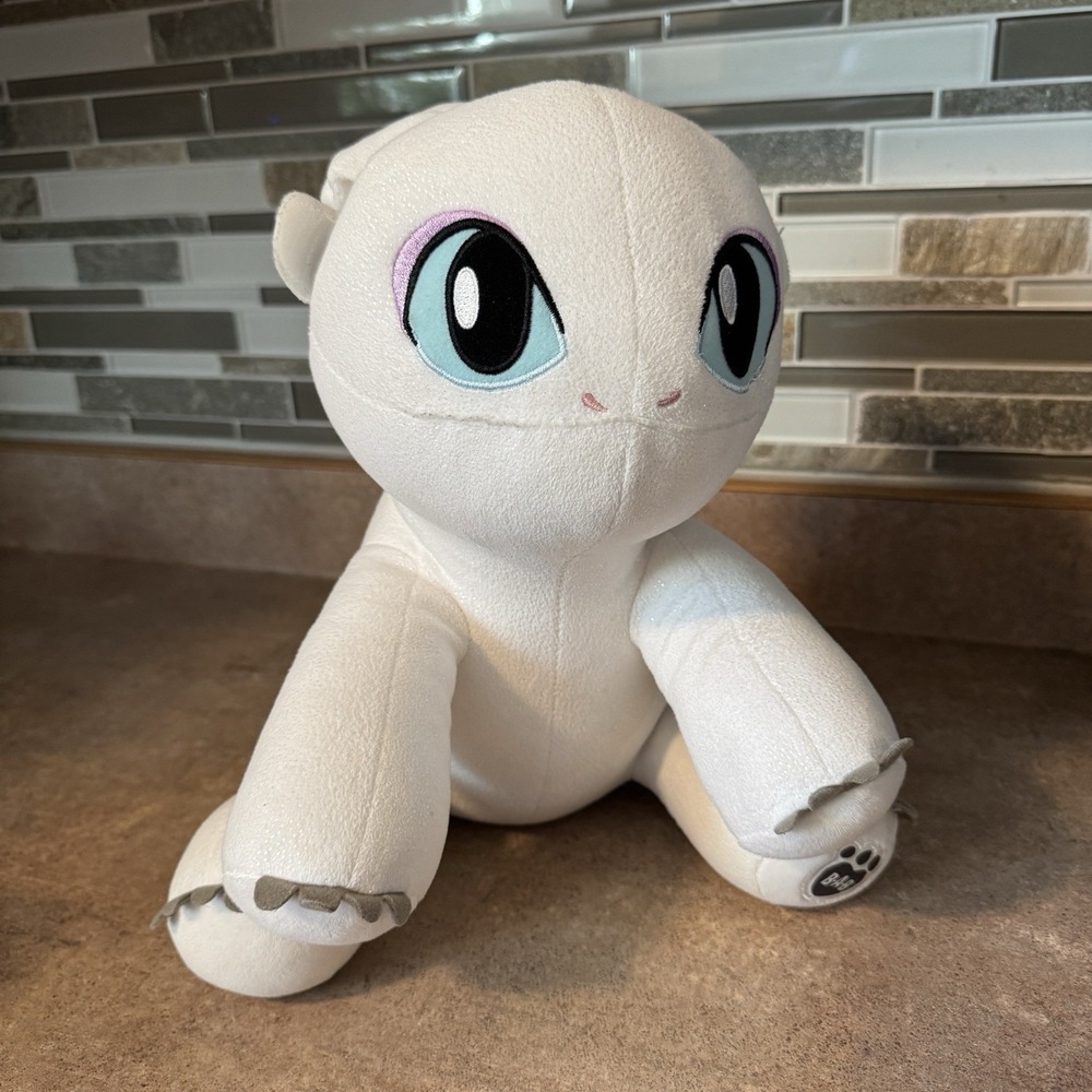 How To Train Your Dragon Build A Bear 18" Light Fury White Plush Stuffed Toy BAB